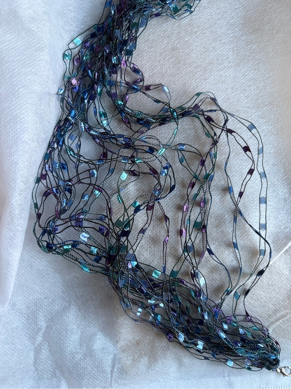 Fibrations Multicolor Ribbon Necklace - Picture 4 of 6